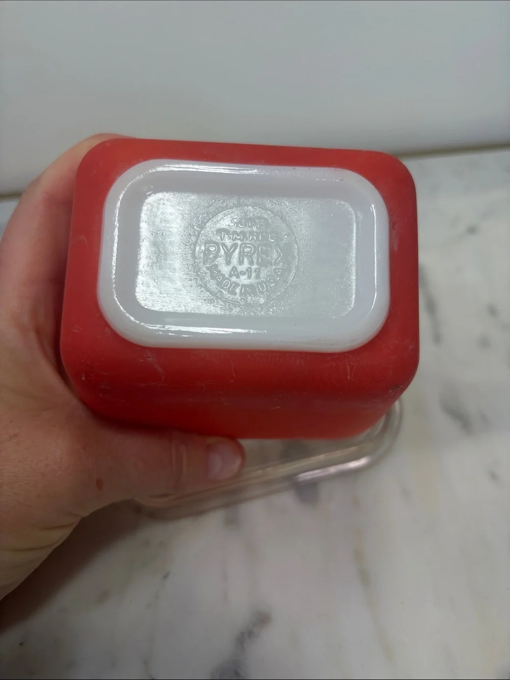 Vintage PYREX A-11 Made in USA 501-B Refrigerator Dish with Clear Lid 501-C